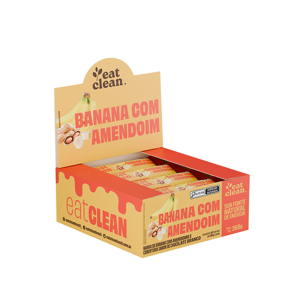 Display Barrinha de Banana com Amendoim (12 unidades)